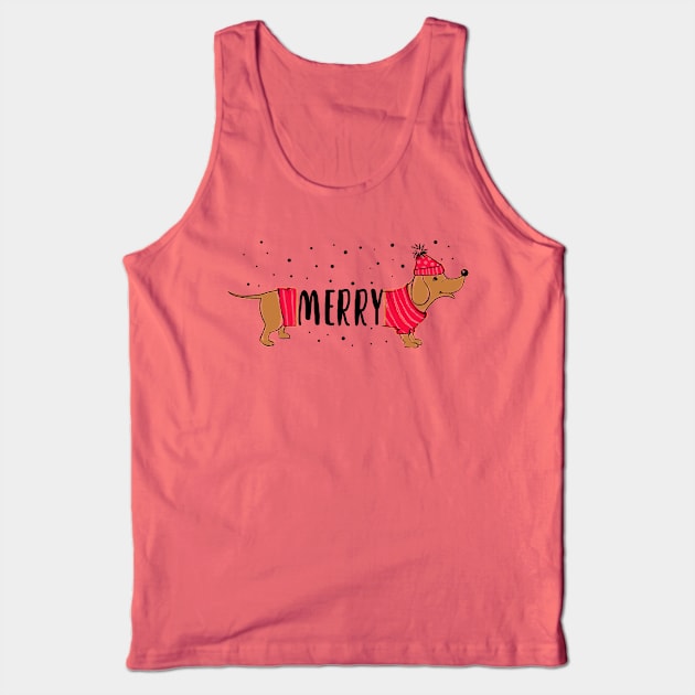 Funny Matching Dog Lover Christmas Sweatshirts Tank Top by KsuAnn